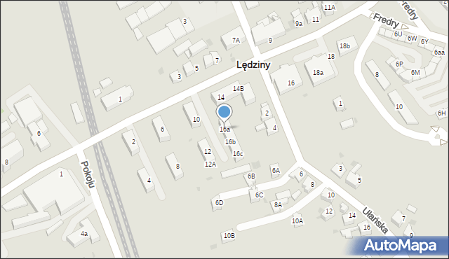 Lędziny, Hołdunowska, 16a, mapa Lędziny