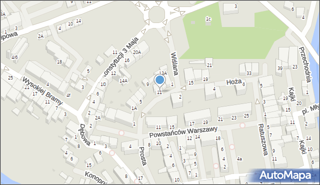 Lidzbark Warmiński, Hoża, 11, mapa Lidzbark Warmiński