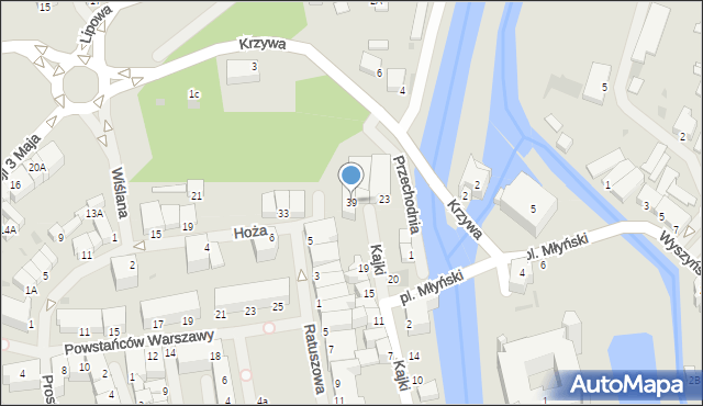 Lidzbark Warmiński, Hoża, 39, mapa Lidzbark Warmiński