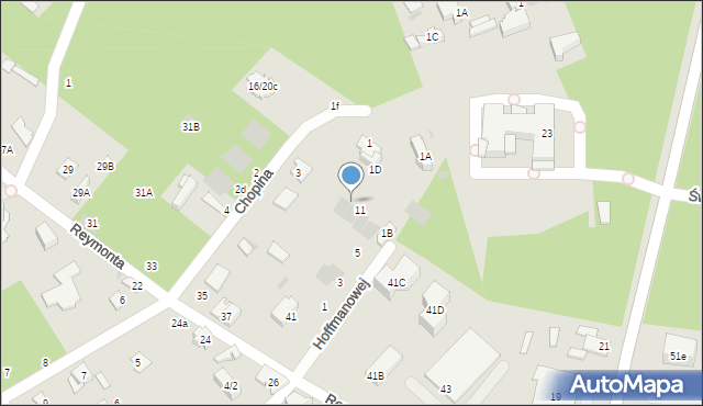 Otwock, Hoffmanowej Klementyny, 13, mapa Otwock