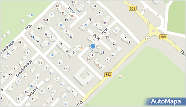 Płock, Honorowych Dawców Krwi, 16, mapa Płock