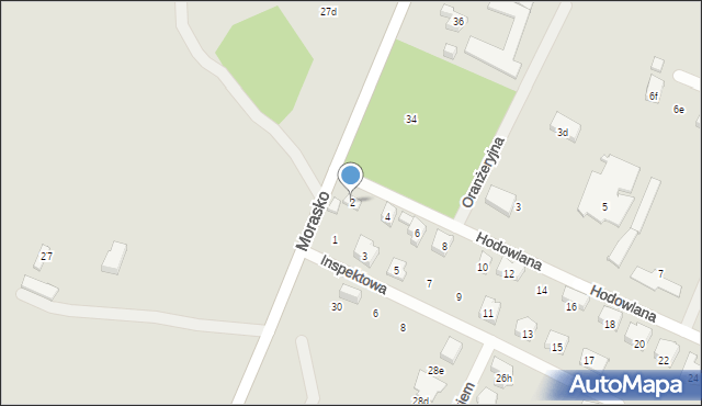 Poznań, Hodowlana, 2, mapa Poznania