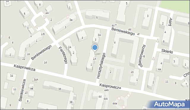 Pruszcz Gdański, Horsztyńskiego, 1B, mapa Pruszcz Gdański
