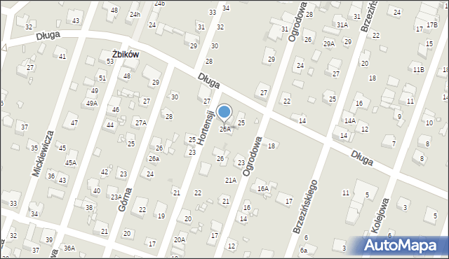 Pruszków, Hortensji, 26A, mapa Pruszków