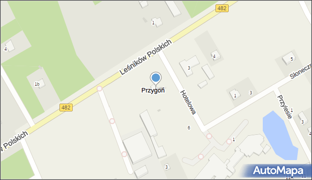 Przygoń, Hotelowa, 2, mapa Przygoń