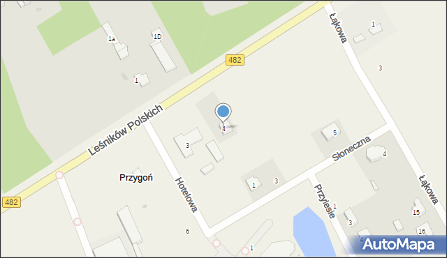 Przygoń, Hotelowa, 4, mapa Przygoń