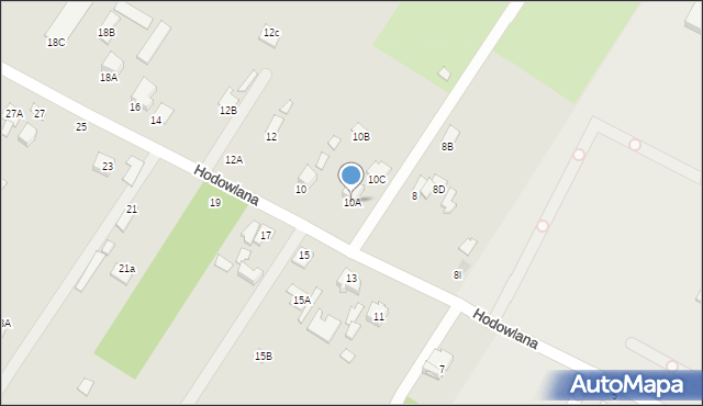 Radom, Hodowlana, 10A, mapa Radomia