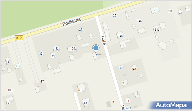 Rudka, Hoża, 2, mapa Rudka