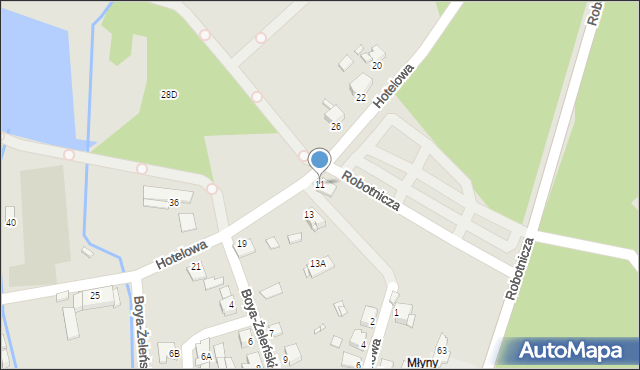 Rybnik, Hotelowa, 11, mapa Rybnika