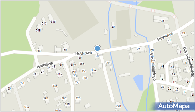 Rybnik, Hotelowa, 31, mapa Rybnika