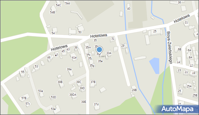 Rybnik, Hotelowa, 35d, mapa Rybnika