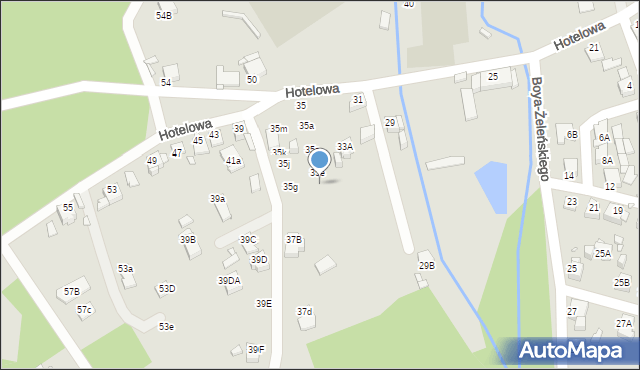 Rybnik, Hotelowa, 35f, mapa Rybnika