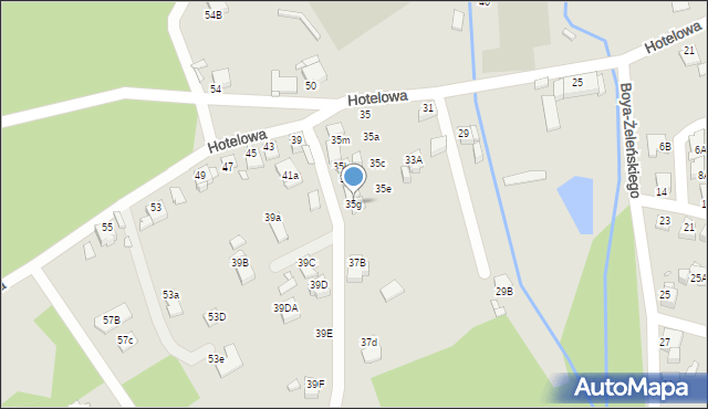 Rybnik, Hotelowa, 35g, mapa Rybnika