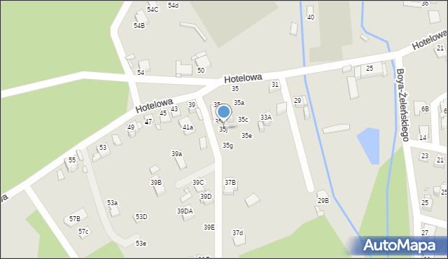 Rybnik, Hotelowa, 35j, mapa Rybnika