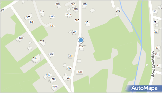 Rybnik, Hotelowa, 37H, mapa Rybnika