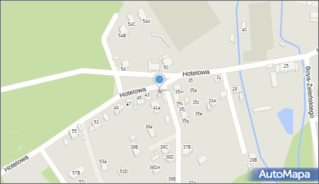 Rybnik, Hotelowa, 39, mapa Rybnika