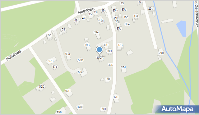 Rybnik, Hotelowa, 39DA, mapa Rybnika