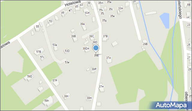 Rybnik, Hotelowa, 39E, mapa Rybnika