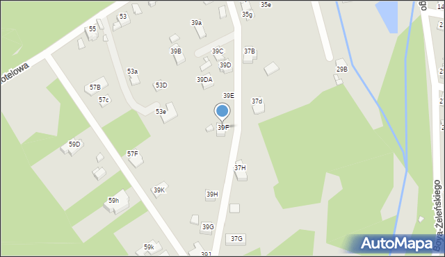 Rybnik, Hotelowa, 39F, mapa Rybnika