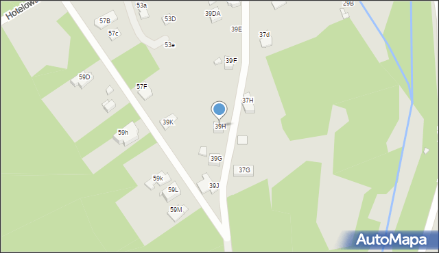 Rybnik, Hotelowa, 39H, mapa Rybnika