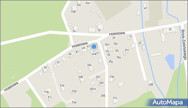 Rybnik, Hotelowa, 41a, mapa Rybnika