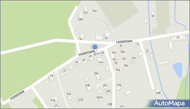 Rybnik, Hotelowa, 43, mapa Rybnika