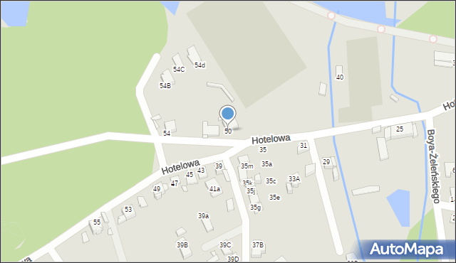 Rybnik, Hotelowa, 50, mapa Rybnika