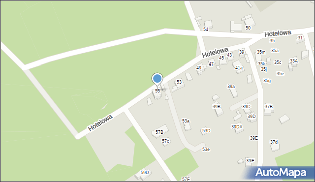 Rybnik, Hotelowa, 55, mapa Rybnika