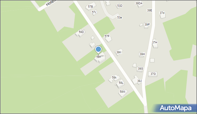 Rybnik, Hotelowa, 59h, mapa Rybnika