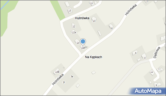 Rychwałd, Holnówka, 14A, mapa Rychwałd