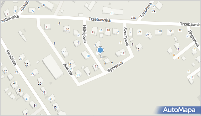 Stęszew, Hokejowa, 7, mapa Stęszew