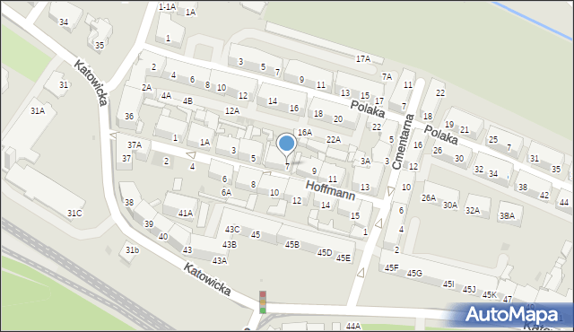 Świętochłowice, Hoffmann Marii Dulcissimy, 7, mapa Świętochłowice