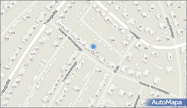 Szczecin, Hoene-Wrońskiego Józefa, 12, mapa Szczecina