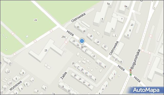 Szczecin, Hoża, 19, mapa Szczecina