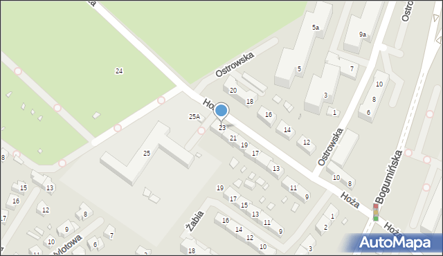 Szczecin, Hoża, 23, mapa Szczecina