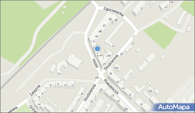 Szczecin, Hoża, 2, mapa Szczecina