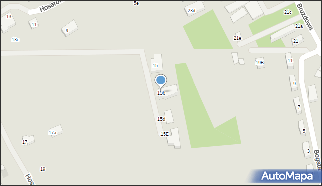 Warszawa, Hoserów, 15b, mapa Warszawy