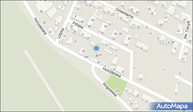 Warszawa, Horodelska, 18, mapa Warszawy