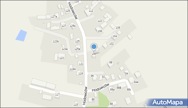 Wisła Wielka, Hodowców, 100, mapa Wisła Wielka