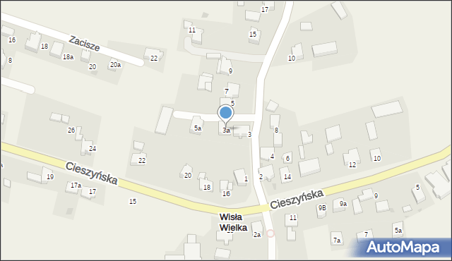 Wisła Wielka, Hodowców, 3a, mapa Wisła Wielka