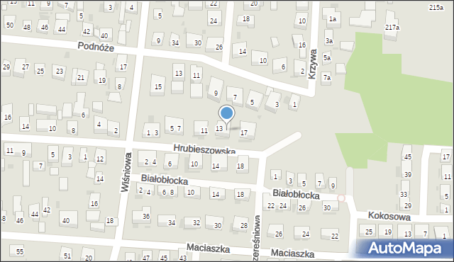 Bydgoszcz, Hrubieszowska, 15, mapa Bydgoszczy