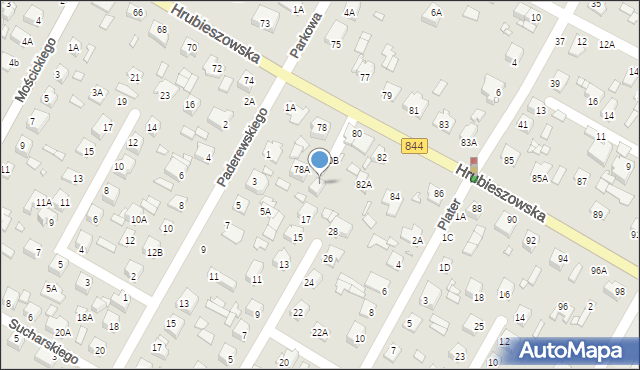 Chełm, Hrubieszowska, 80C, mapa Chełma