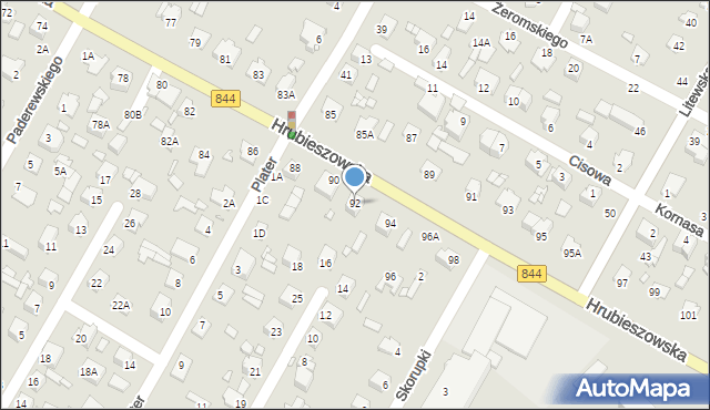 Chełm, Hrubieszowska, 92, mapa Chełma