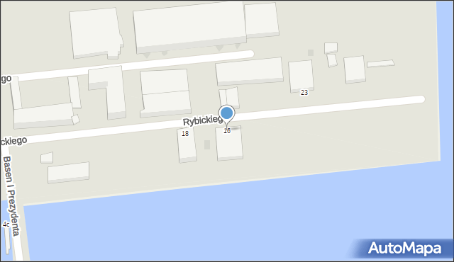 Gdynia, Hryniewickiego A., 16, mapa Gdyni