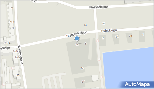 Gdynia, Hryniewickiego A., 6a, mapa Gdyni