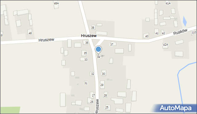 Hruszew, Hruszew, 34, mapa Hruszew