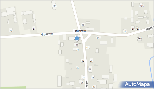 Hruszew, Hruszew, 35, mapa Hruszew