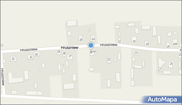 Hruszniew, Hruszniew, 25, mapa Hruszniew