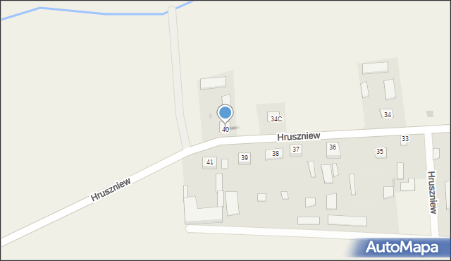 Hruszniew, Hruszniew, 40, mapa Hruszniew