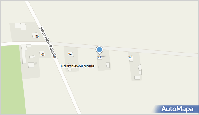 Hruszniew, Hruszniew, 63, mapa Hruszniew